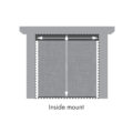 Patio shade mounted inside of pergola or opening