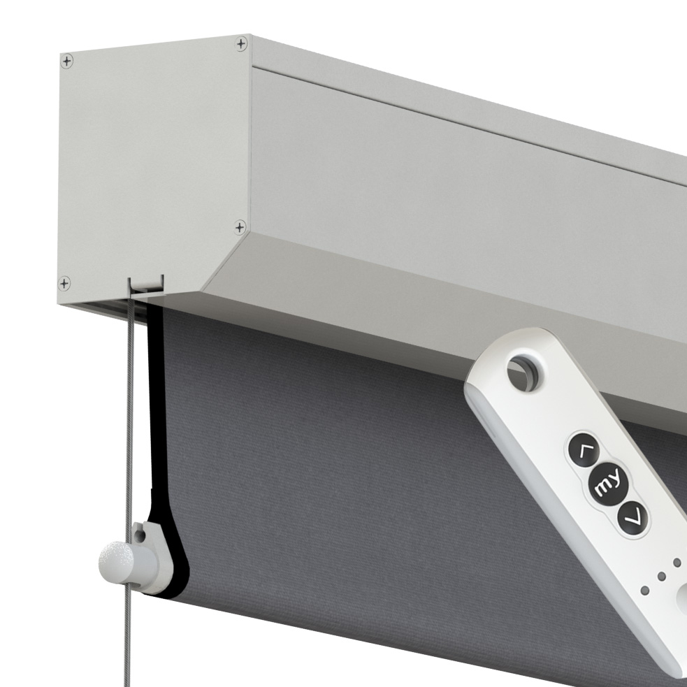 motorized patio shade with plug in motor