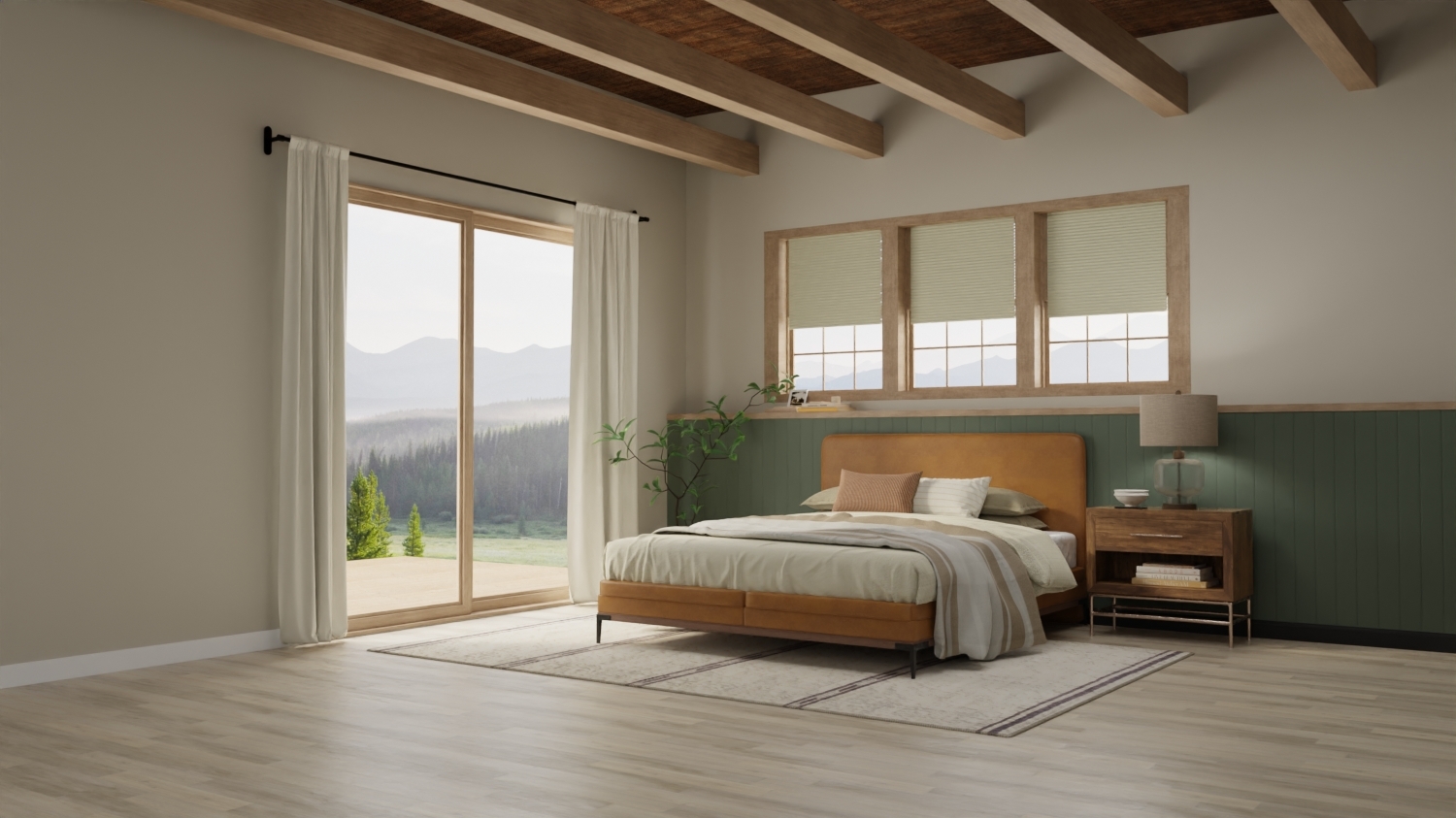 blackout honeycomb shade in bedroom