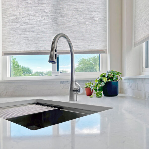 Ambience white over kitchen sink