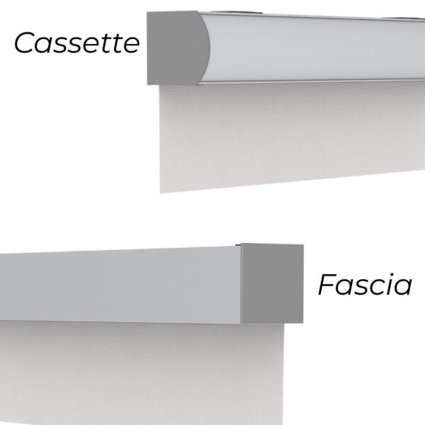 cassette & fascia top treatments for roller shades