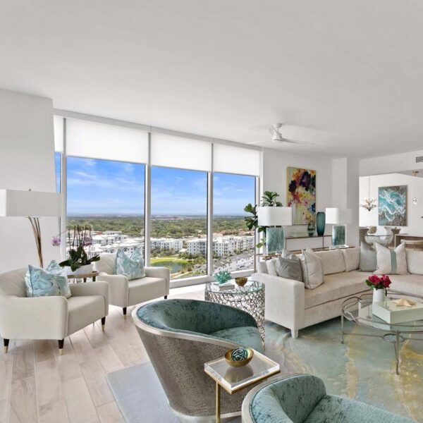 Standard Translucent White roller shades in Condo